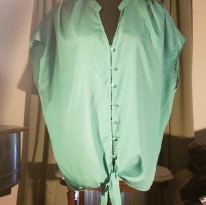 TURQUOISE BLOUSE BY ATTENTION